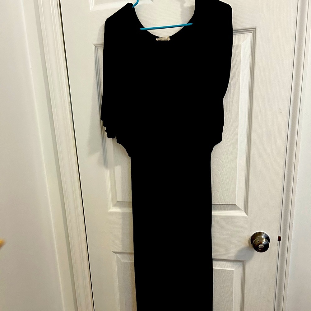 Large Beeson River Scoop Neck Flutter Sleeve Maxi